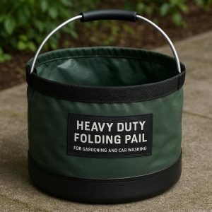Heavy Duty Folding Pail For Gardening And Car Washing With Reinforced Base And Leak Proof Design