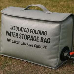 Insulated Folding Water Storage Bag For Large Camping Groups With Leak Proof Tap Dispenser