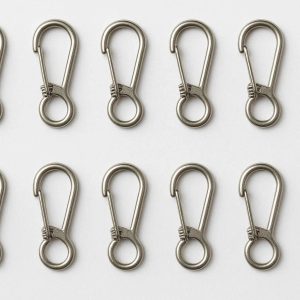 Mini Metal Spring Hook Carabiner For Mask Lanyards And Small Accessory Organization Set Of Ten