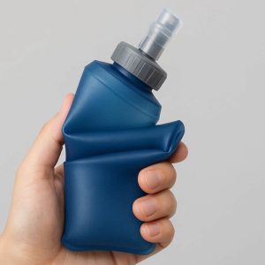 Soft TPU Folding Sport Flask For Running And Hydration Vests With Leak Proof Bite Valve Design